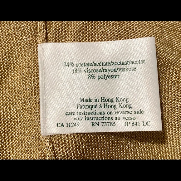 BEAUTIFUL LAURA ASHLEY GOLD METALLIC-KNIT SLEEVELESS TOP - Picture 4 of 5